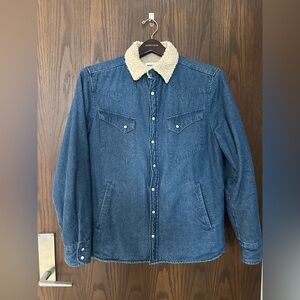 Taylor Stitch The Western Shirt Jacket in Washed Denim, size small (size 38)